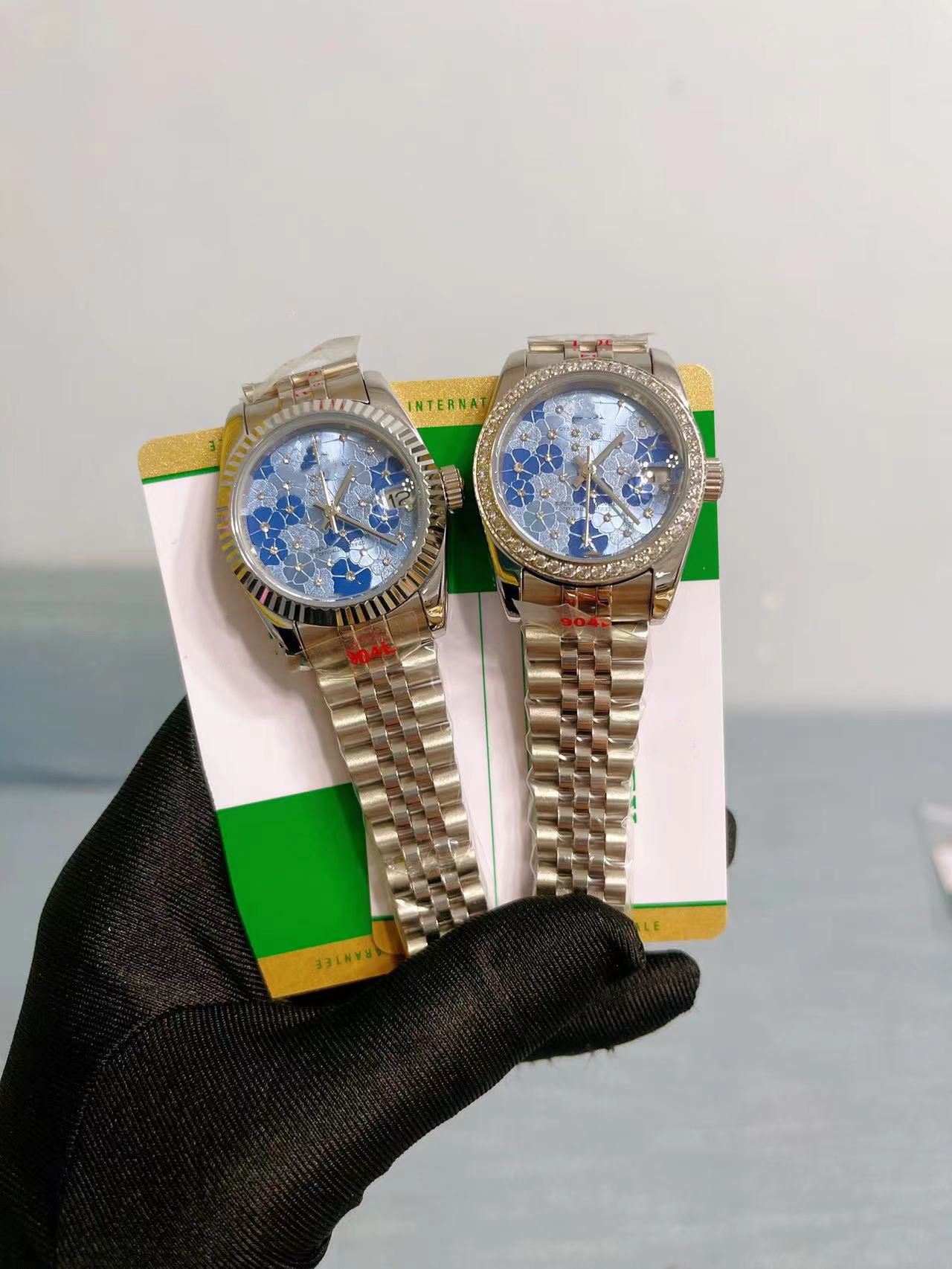 Ladies Watch 31mm size Star dial Sapphire glass automatic mechanical movement 316 stainless steel strap crystal diamond bezel, 0.8mm
Ladies Watch 31mm size Star dial Sapphire glass automatic mechanical movement 316 stainless steel strap crystal diamond bezel, 0.8mm
