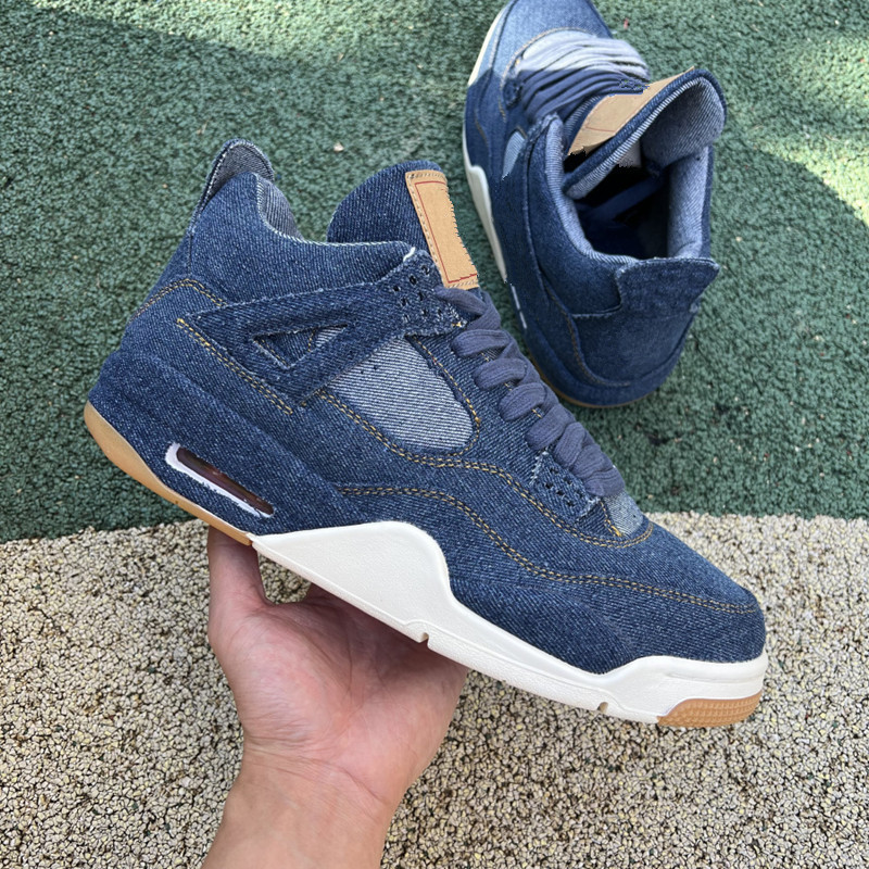 Shoes Levi 4 Denim Basketball High quality jumpman 4s Men Women Sport Sneakers AO2571 401, With logoes
Shoes Levi 4 Denim Basketball High quality jumpman 4s Men Women Sport Sneakers AO2571 401, With logoes