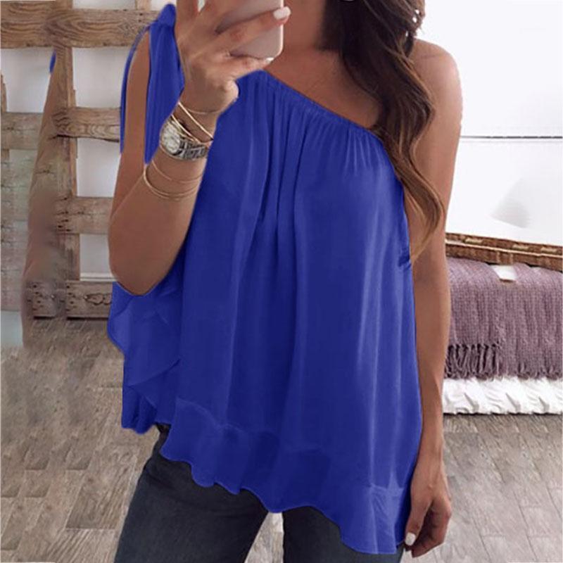 Women's T-Shirt Plus Size Women Chiffon One Off Shoulder Loose Tops Casual Skew Collar Vest 2022 Summer Fashion Sleeveless Candy Colors, Green
Women's T-Shirt Plus Size Women Chiffon One Off Shoulder Loose Tops Casual Skew Collar Vest 2022 Summer Fashion Sleeveless Candy Colors, Green