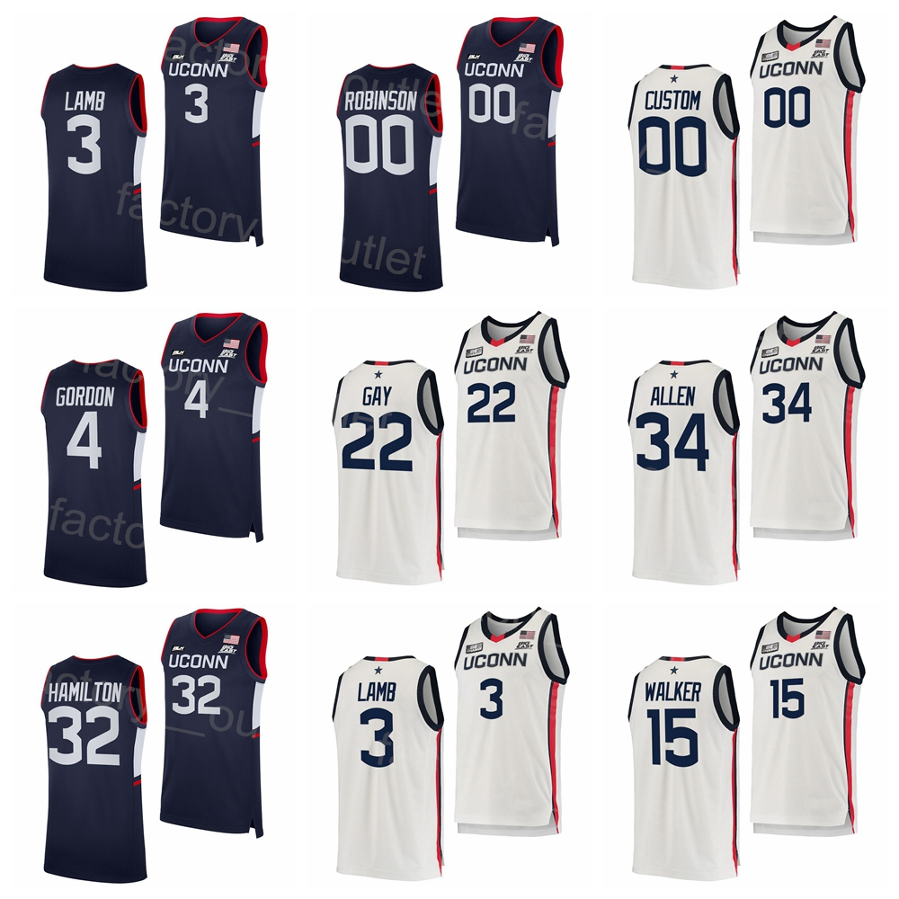NCAA UConn Huskies College Jersey Basketball University 3 Jeremy Lamb 22 Rudy Gay 32 Richard Hamilton Ray Allen 34 Kemba Walker 15 Ben Gordon 4 Vintage Navy Blue White
NCAA UConn Huskies College Jersey Basketball University 3 Jeremy Lamb 22 Rudy Gay 32 Richard Hamilton Ray Allen 34 Kemba Walker 15 Ben Gordon 4 Vintage Navy Blue White