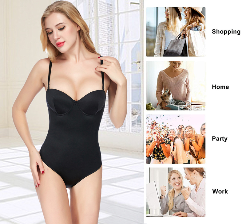 Velssut Women Tummy Control Bodysuit Waist Trainer Shapewear Cincher Body Shaper Faja Seamless Belly Control Slip Underwear 220506