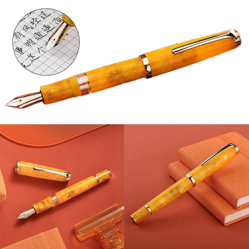 Hongdian N1S fountain pen piston acrylic resin pen calligraphy exquisite student business office gift retro pens 0.5mm EF nib 220720, Red
Hongdian N1S fountain pen piston acrylic resin pen calligraphy exquisite student business office gift retro pens 0.5mm EF nib 220720, Red