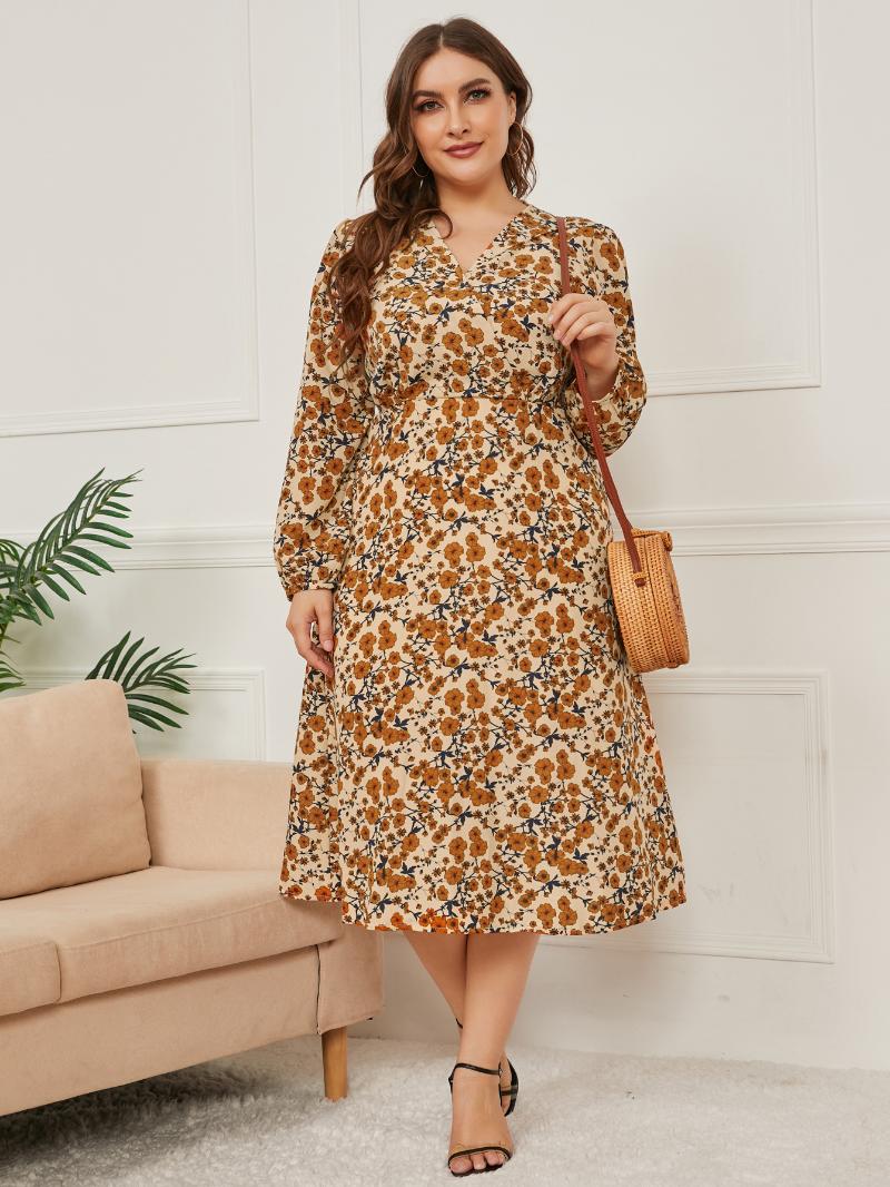 Plus Size Dresses 5XL Dress Woman 2022 Summer V Neck Long Sleeve Floral Print Casual High Waist Maxi, Orange
Plus Size Dresses 5XL Dress Woman 2022 Summer V Neck Long Sleeve Floral Print Casual High Waist Maxi, Orange