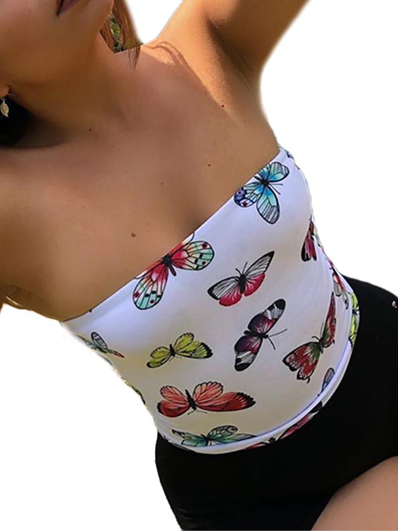 Bustiers & Corsets Women Boob Tube Crop Tops Print Sleeveless Strapless ClothseBustiers, White
Bustiers & Corsets Women Boob Tube Crop Tops Print Sleeveless Strapless ClothseBustiers, White