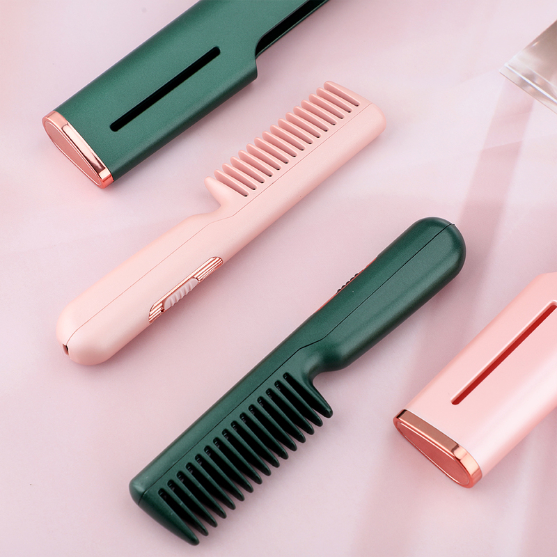 Professional Hair Straightener Tourmaline Ceramic Curler Brush Comb Straighteners Curling Iron Styler Tool 220623