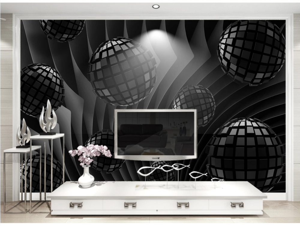 Custom wallpaper mural 3D photo wallpaper expand space modern minimalist TV background wall