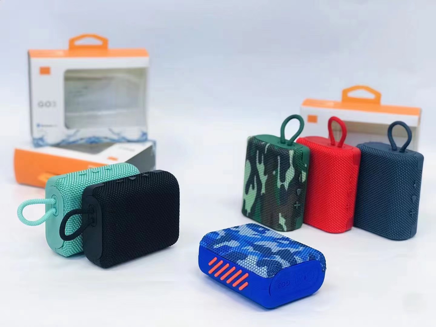Top quality GO3 Bluetooth Speaker Wireless Portable Speaker Waterproof Harman JHL Mini Subwoofer Speakers with Microphone 2025 Newest