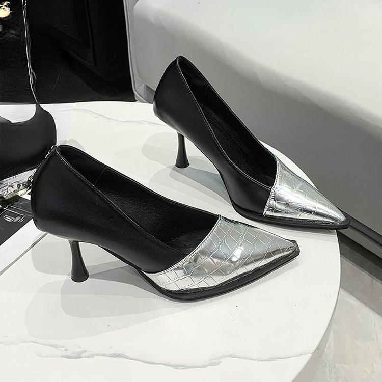 Dress Shoes Women Shoe Cover Black Silver Shallow Solid High Heel Stiletto Elegant Ladies Summer Quality Pointed Toe HeelsDress
Dress Shoes Women Shoe Cover Black Silver Shallow Solid High Heel Stiletto Elegant Ladies Summer Quality Pointed Toe HeelsDress