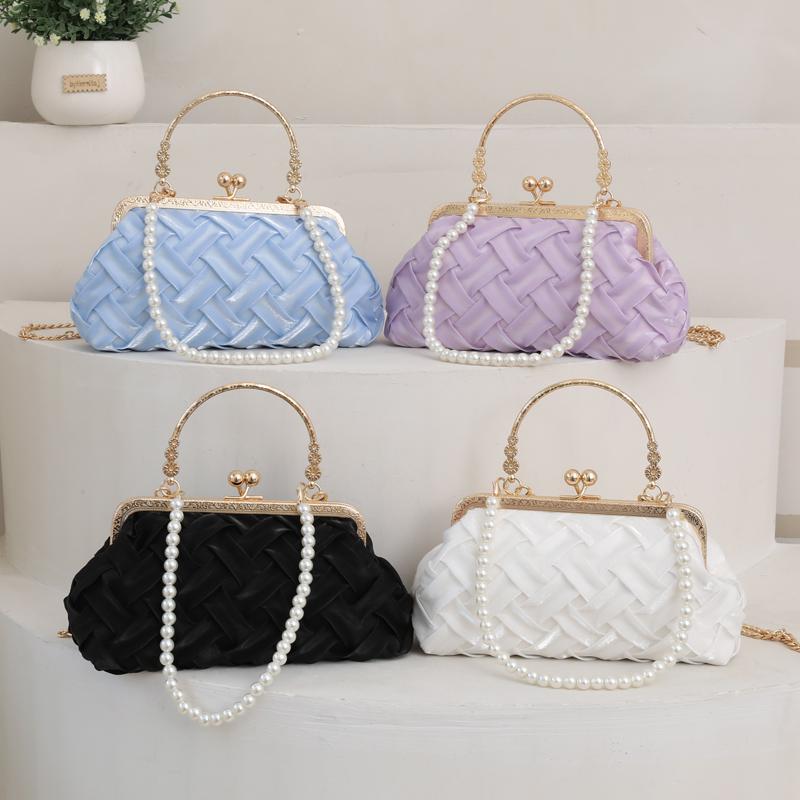 Evening Bags Streamer Lady Female Pearl Chain Handbag Clutch Stylish Wedding Party Crossbody Bag For Women 2022 Metal Frame PackEvening, Black
Evening Bags Streamer Lady Female Pearl Chain Handbag Clutch Stylish Wedding Party Crossbody Bag For Women 2022 Metal Frame PackEvening, Black