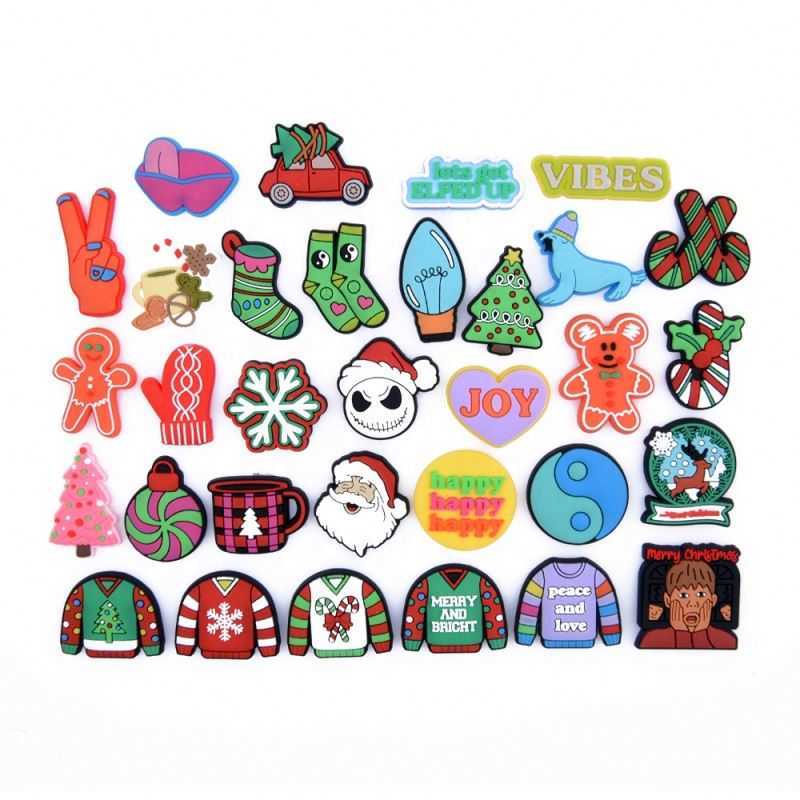 Hot Selling PVC Soft rubber Halloween decorations nightmare before christmas Croc Shoe charm Shoe Accessories Fit Croc Xmas Gift
Hot Selling PVC Soft rubber Halloween decorations nightmare before christmas Croc Shoe charm Shoe Accessories Fit Croc Xmas Gift