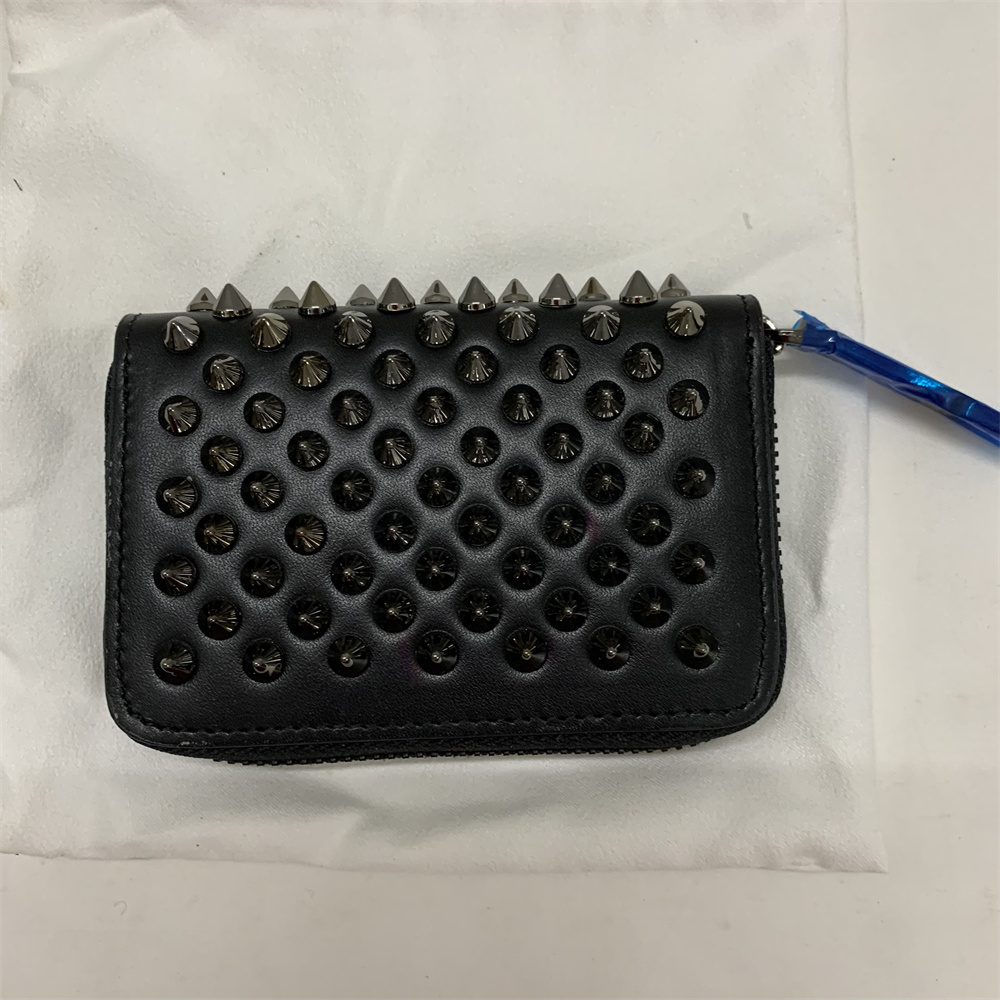 black leather bags wallet Coin Purse in red edge blue-violet tricolor nail nails pearl card bag men and women business Cards package wallets, Make up the difference
black leather bags wallet Coin Purse in red edge blue-violet tricolor nail nails pearl card bag men and women business Cards package wallets, Make up the difference