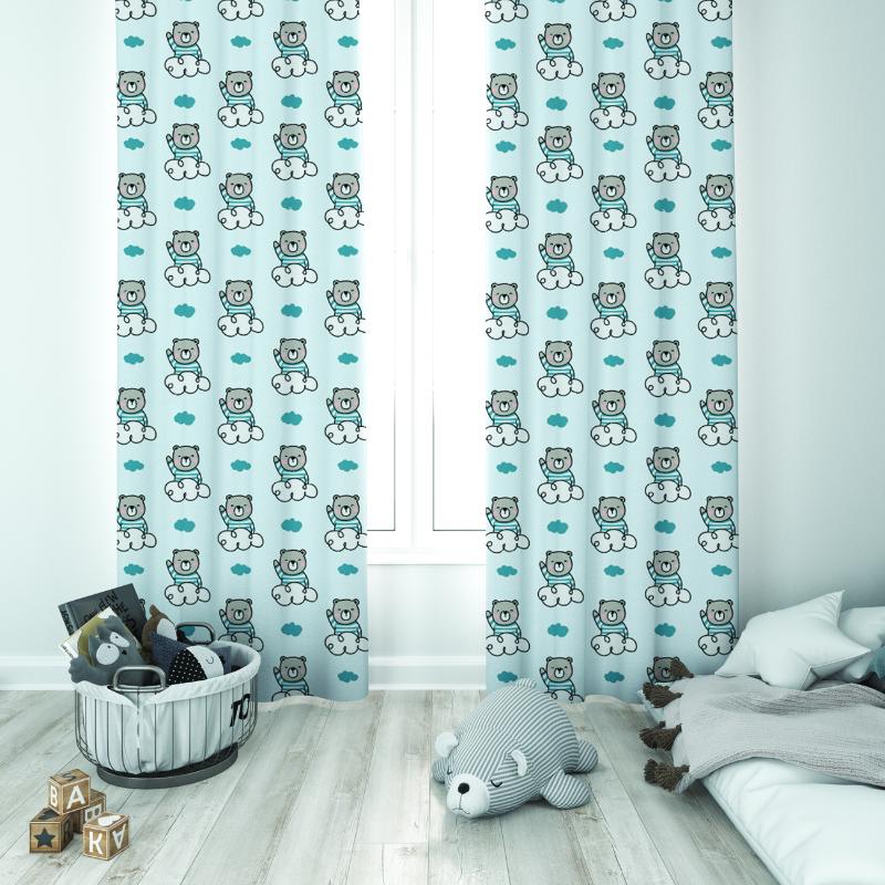 Curtain & Drapes Cute Cloud Riding Tiny Teddy Bear Baby Boy Kids Room Special Design Canopy Hook Button Blackout Jealous Window Bedroom, 65x135 cm ( 1 pcs)
Curtain & Drapes Cute Cloud Riding Tiny Teddy Bear Baby Boy Kids Room Special Design Canopy Hook Button Blackout Jealous Window Bedroom, 65x135 cm ( 1 pcs)