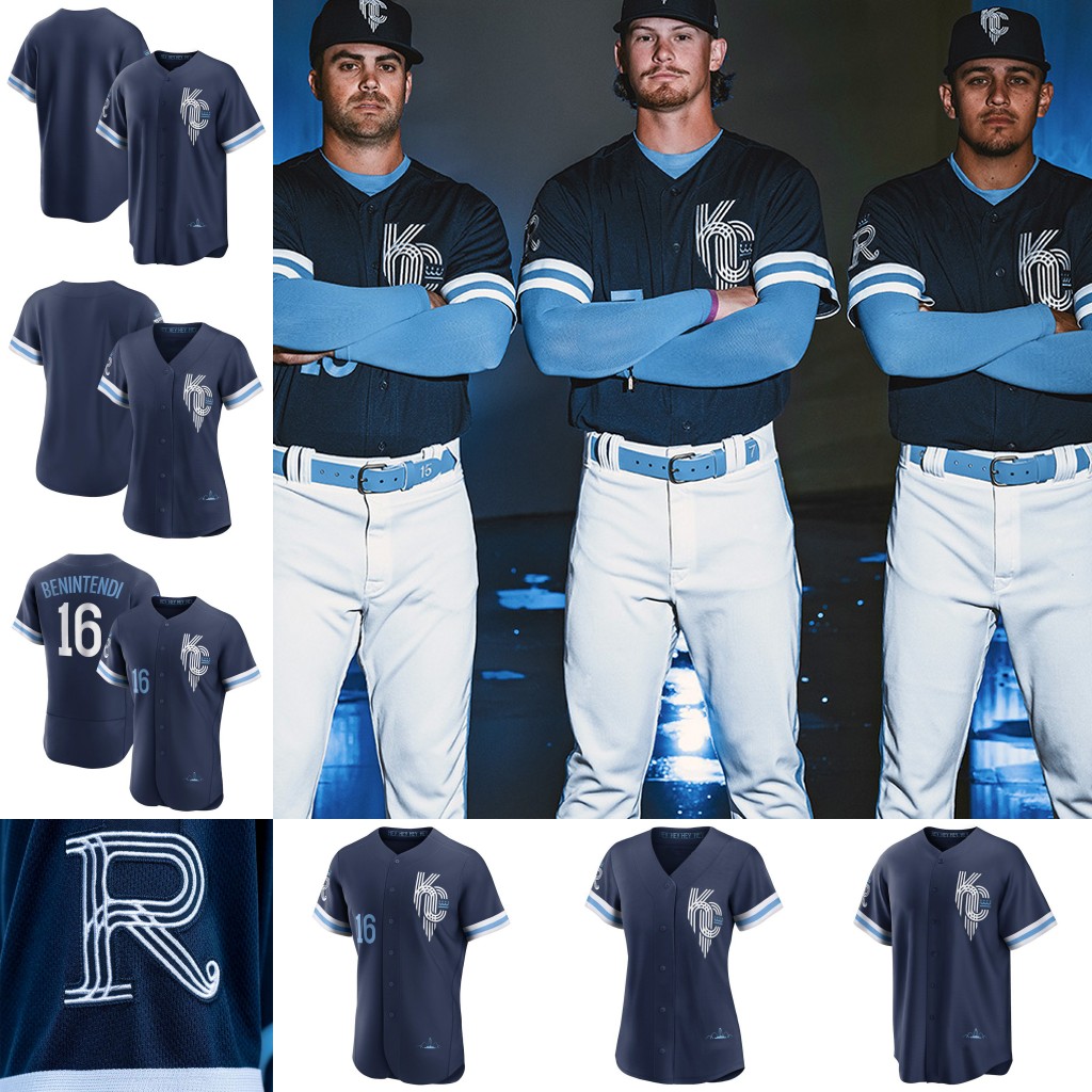 Royals 16 Andrew Benintendi Jersey 7 Bobby Witt Jr. 15 Whit Merrifield Salvador Perez Hunter Dozier Gabe Speier Zack Greinke Brad Keller 2022 City Connect Navy, White flex base
Royals 16 Andrew Benintendi Jersey 7 Bobby Witt Jr. 15 Whit Merrifield Salvador Perez Hunter Dozier Gabe Speier Zack Greinke Brad Keller 2022 City Connect Navy, White flex base