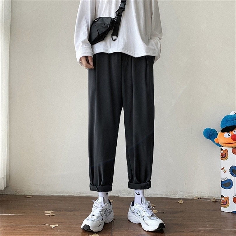 Privathinker Men's Solid Color Straight Harem Casual Pants Korean Man Plus Size Ankle-Length Trousers Streetwear Male Bottoms 201130, Gray
Privathinker Men's Solid Color Straight Harem Casual Pants Korean Man Plus Size Ankle-Length Trousers Streetwear Male Bottoms 201130, Gray