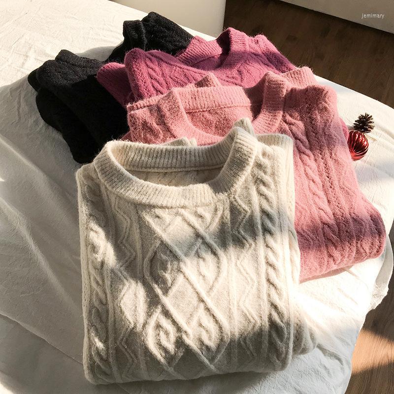 Women's Sweaters Crewneck Knit Sweater Women 2022 Winter Korean Version Retro Twist Loose Thermal Jacket Casual O-Neck Pullovers Female Jemi, Beige
Women's Sweaters Crewneck Knit Sweater Women 2022 Winter Korean Version Retro Twist Loose Thermal Jacket Casual O-Neck Pullovers Female Jemi, Beige