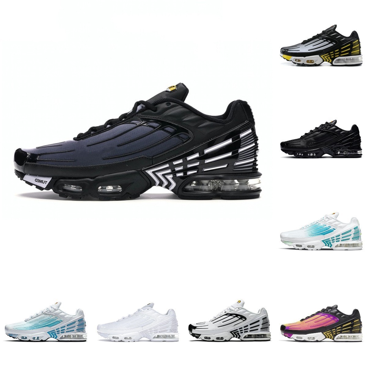 Top Quality Tn Plus 3 Tuned III Mens Sports Shoes Tns Requin Laser Blue White Obsidian Hyper Violet Deep Parachute Airs Ghost Green Triple Black Trainer Sneakers, Please contact us
Top Quality Tn Plus 3 Tuned III Mens Sports Shoes Tns Requin Laser Blue White Obsidian Hyper Violet Deep Parachute Airs Ghost Green Triple Black Trainer Sneakers, Please contact us