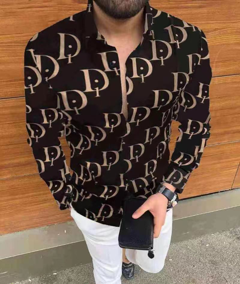 Men's Casual Shirts Shirt Fashion Printed Letter Long Sleeve Autumn Lapel Button Lined, White
Men's Casual Shirts Shirt Fashion Printed Letter Long Sleeve Autumn Lapel Button Lined, White