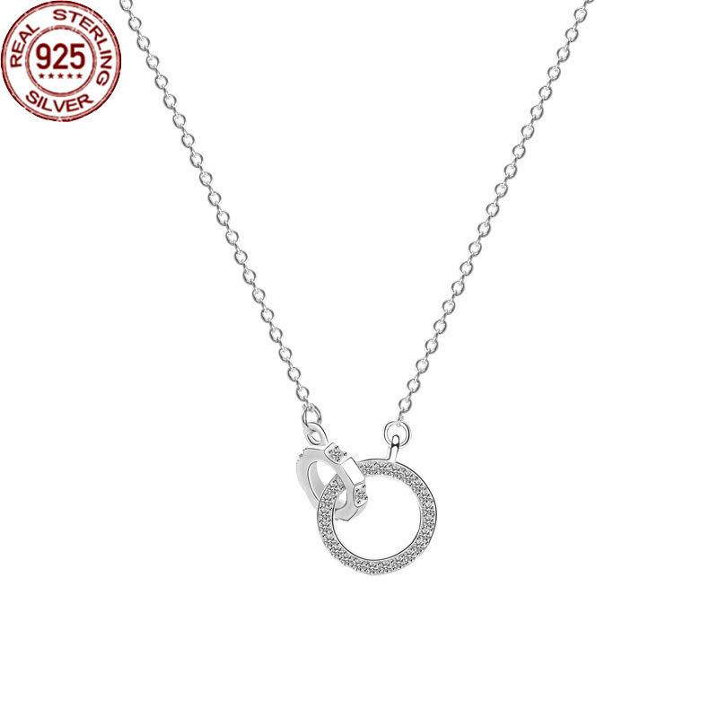 Pendant Necklaces S925 Sterling Silver Circle Collarbone Chain Korean Version Micro Set Zircon Do
Pendant Necklaces S925 Sterling Silver Circle Collarbone Chain Korean Version Micro Set Zircon Do
