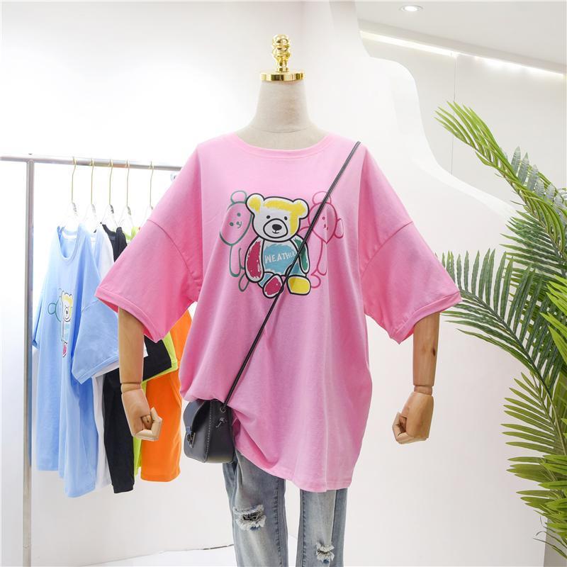 Women's T-Shirt Woman Bear Tshirts Plus Size Cartoon Short Sleeve Loose Cotton Oversized Women Summer TopsWomen's, White
Women's T-Shirt Woman Bear Tshirts Plus Size Cartoon Short Sleeve Loose Cotton Oversized Women Summer TopsWomen's, White