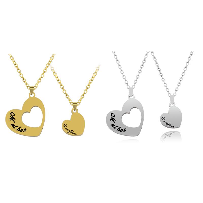 Pendant Necklaces 2pcs/Set Mother Daughter Heart Necklace Stainless Steel Splicing Engraved Letter Love For Women Girls Mom Jewelry Gift
Pendant Necklaces 2pcs/Set Mother Daughter Heart Necklace Stainless Steel Splicing Engraved Letter Love For Women Girls Mom Jewelry Gift