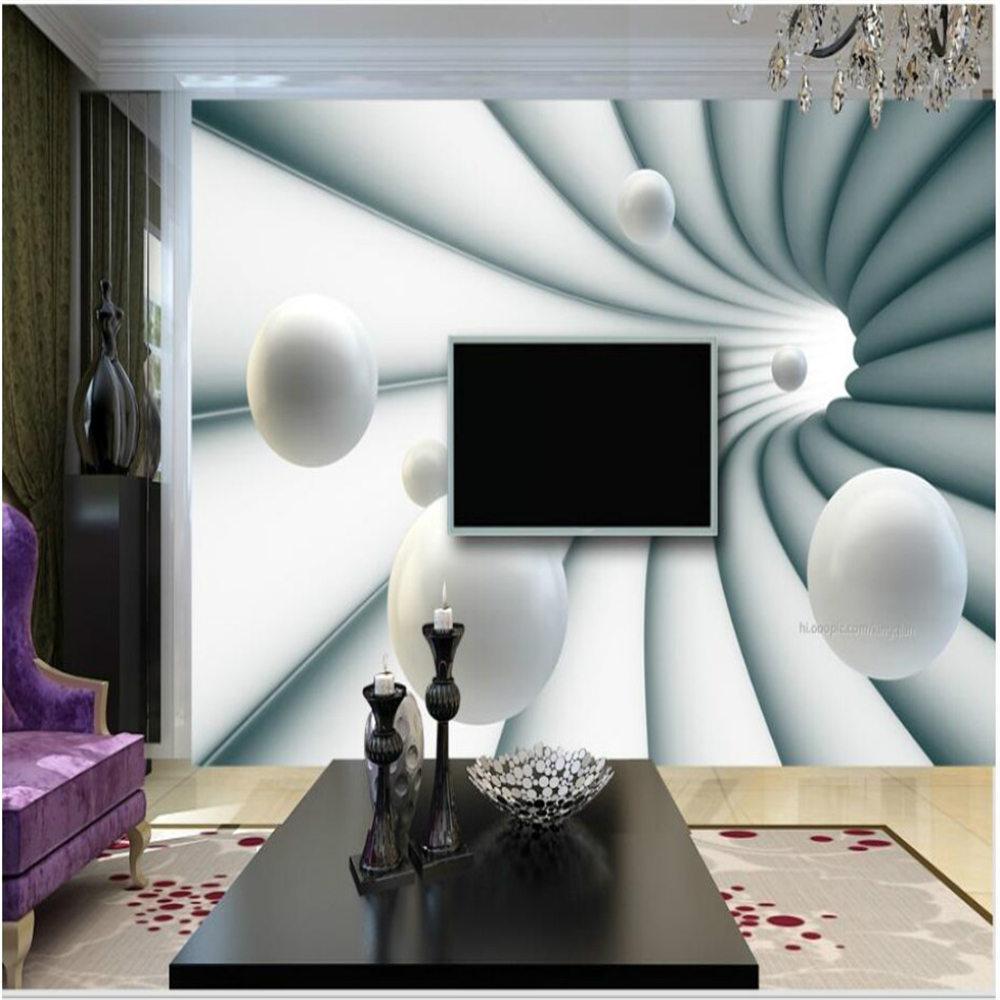 Abstract tunnel space 3d Wallpaper Living Room Home Modern Wallpaper Background Wall Painting Mural Silk Paper