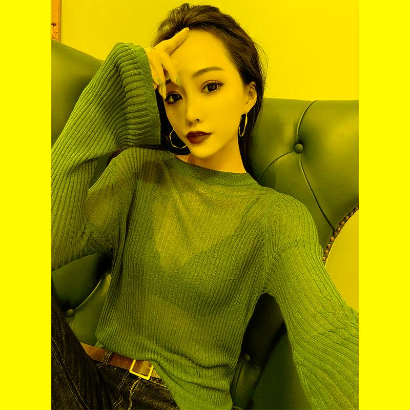 Women's Sweaters Europe In Early Spring The European Goods Horn Sleeve Purple Sweater Women Are Semi-permeable Straight Thin Render Unlined, Black
Women's Sweaters Europe In Early Spring The European Goods Horn Sleeve Purple Sweater Women Are Semi-permeable Straight Thin Render Unlined, Black