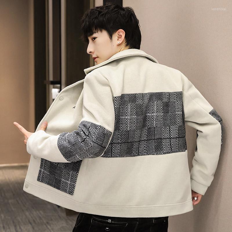 Men's Wool & Blends Korean Stitching Jacket Men Short Slim Casual Business Trench Coat Autumn Winter Windbreaker Streetwear Overcoat Kend22, Beige
Men's Wool & Blends Korean Stitching Jacket Men Short Slim Casual Business Trench Coat Autumn Winter Windbreaker Streetwear Overcoat Kend22, Beige