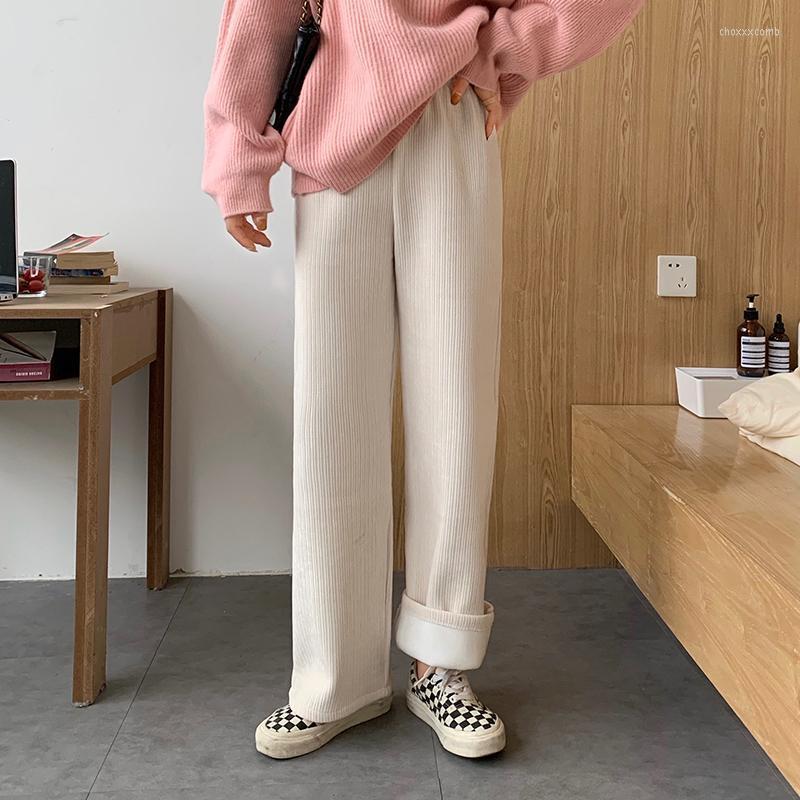 Women's Pants & Capris 2022 Winter Plus Velvet Women Wide-Leg Elastic Waist Straight All-Match Solid Color Chic Fashion Trousers, Black
Women's Pants & Capris 2022 Winter Plus Velvet Women Wide-Leg Elastic Waist Straight All-Match Solid Color Chic Fashion Trousers, Black