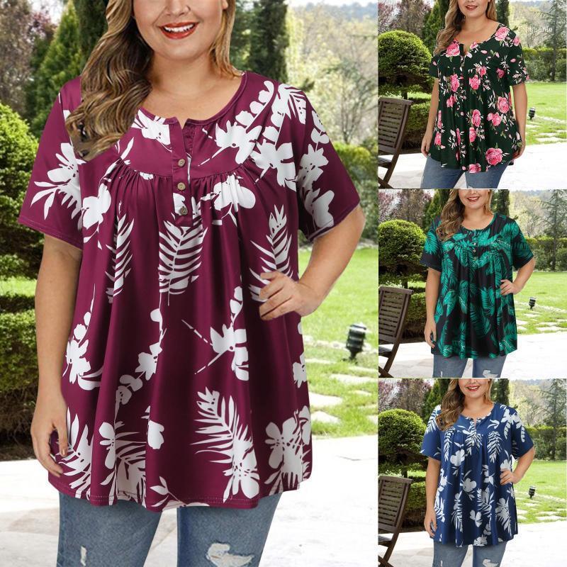 Women's Blouses & Shirts Plus Size Women Summer Blouse Casual Button V-neck Black Flower Prints Aloha Female Tops Moda Feminina 2022, Green
Women's Blouses & Shirts Plus Size Women Summer Blouse Casual Button V-neck Black Flower Prints Aloha Female Tops Moda Feminina 2022, Green
