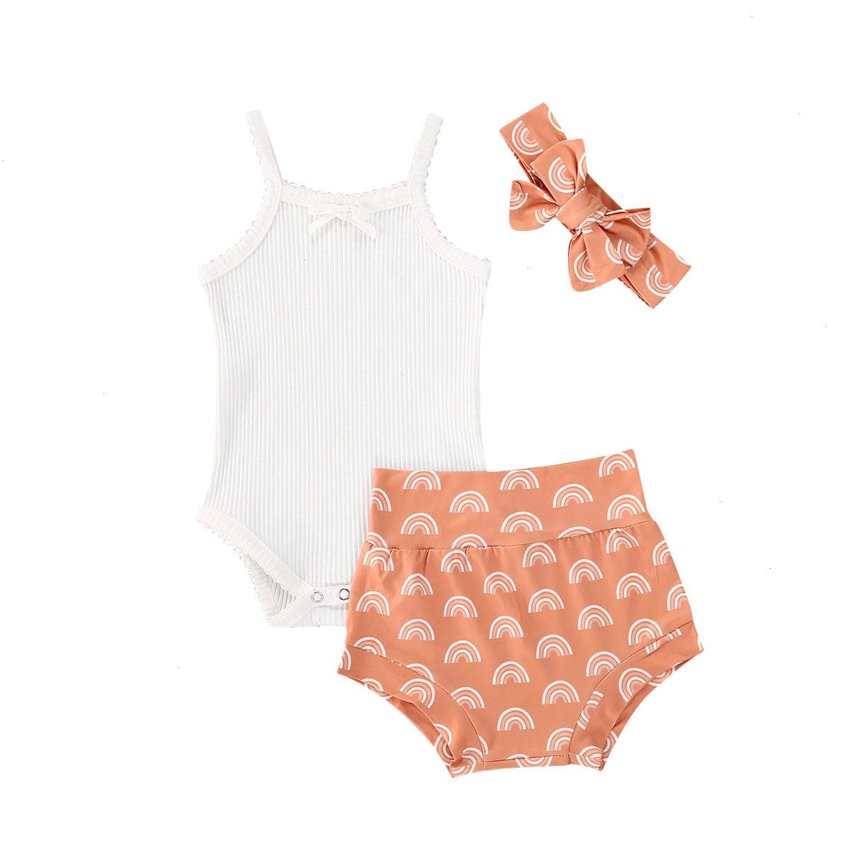 Summer Baby Girl Cotton Clothes Sets Sling Ribbed White Sleeveless Romper Tops Rainbow Printed Shorts Headband, As picture
Summer Baby Girl Cotton Clothes Sets Sling Ribbed White Sleeveless Romper Tops Rainbow Printed Shorts Headband, As picture