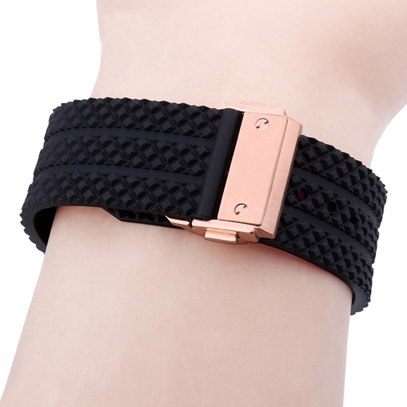 Watch Band For HUBLOT BIG BANG Silicone 24 26mm Waterproof Men Strap Chain Accessories Rubber Bracelet W220419