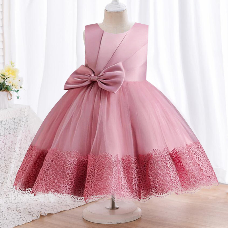 Kids Tutu Birthday Princess Party Dress for Girls Infant Lace Children Bridesmaid Elegant Dress for Girl baby Girls Clothes 220707