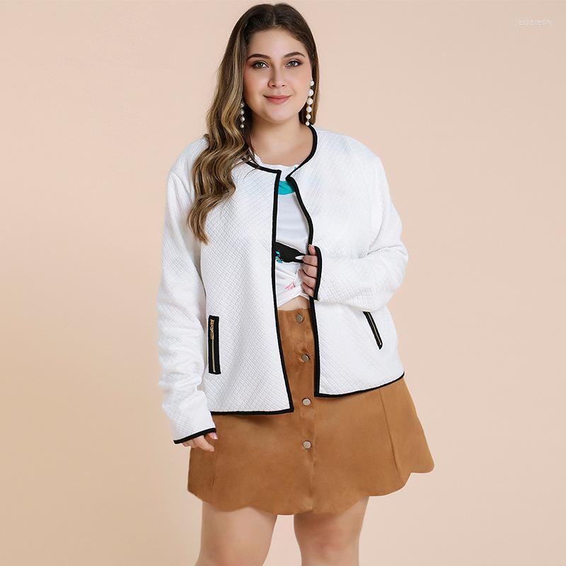 Women's Plus Size Outerwear & Coats Stitching Contrast Round Neck Jacket Zipper Two Pockets Coat Elegant White Winter Top For Woman SizeWome
Women's Plus Size Outerwear & Coats Stitching Contrast Round Neck Jacket Zipper Two Pockets Coat Elegant White Winter Top For Woman SizeWome