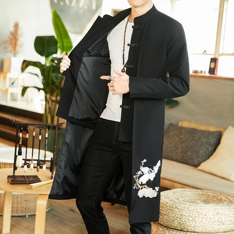 Men's Trench Coats Casual Autumn Cotton Coat Streetwear Chinese Style Han Suit Tang Youth Embroidery Medium Length Long Windbreaker Viol22, Black
Men's Trench Coats Casual Autumn Cotton Coat Streetwear Chinese Style Han Suit Tang Youth Embroidery Medium Length Long Windbreaker Viol22, Black
