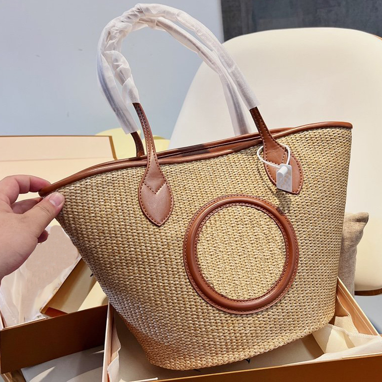 Fashion Designer Beach Bag Luxury Tote Womens Purse One Shoulder Bag Summer Knitting and PU Leather Large Capacity Travel Bags
Fashion Designer Beach Bag Luxury Tote Womens Purse One Shoulder Bag Summer Knitting and PU Leather Large Capacity Travel Bags