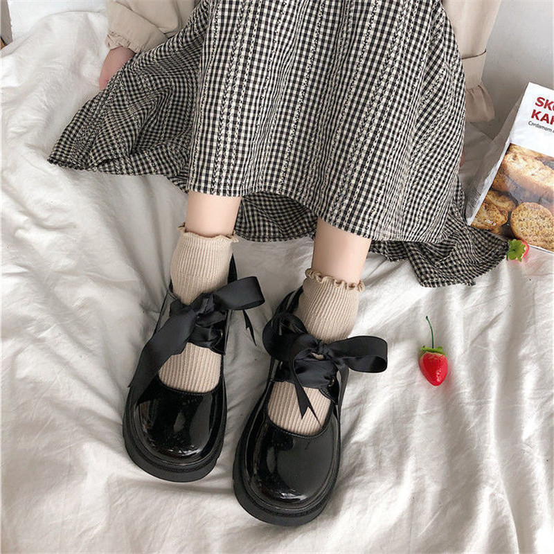 Sepatu Wanita Platform Renda Mary Jane Mode Kulit Coklat Hitam Flat Balet Wanita Lucu Kawaii Kasual Wedges Loafers 220614, Bright black
Sepatu Wanita Platform Renda Mary Jane Mode Kulit Coklat Hitam Flat Balet Wanita Lucu Kawaii Kasual Wedges Loafers 220614, Bright black