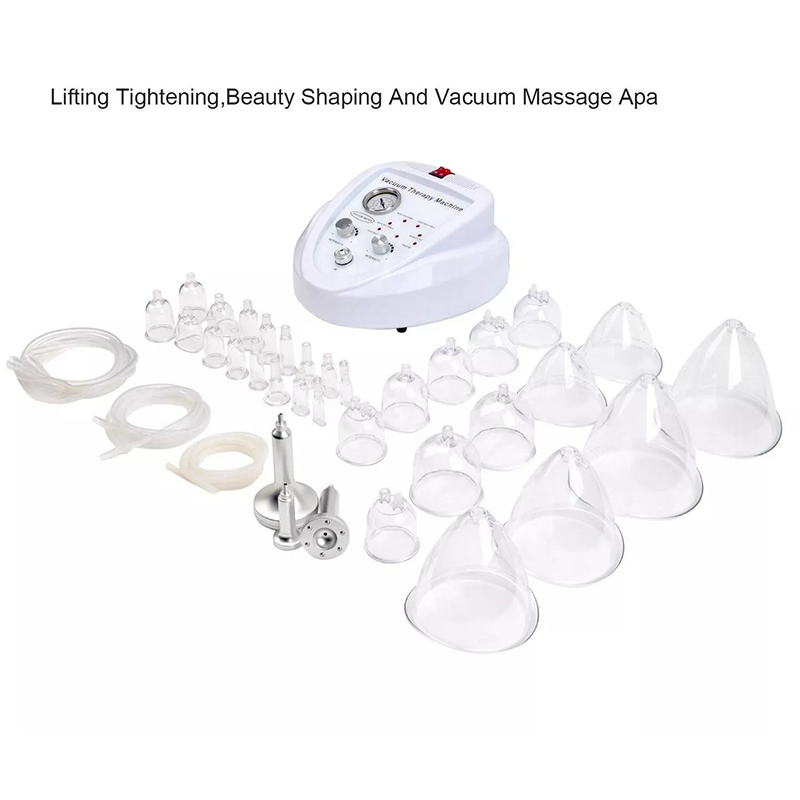 Vacuum Massage Therapy 30 Cups with 3 Heads Beauty Machine Butt Enlargement Pump Hip Lifting Breast Enhancer Massager Butt Lift Enhancement Cup Body S