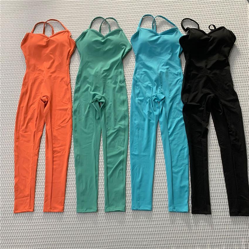 Backless Sports Jumpsuit Woman Lycra Outfit Fitness Overalls One Piece Shorts Sport Gym Workout Clothes For Women Sportwear4877683