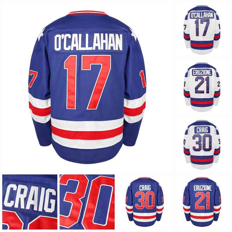 C202 Mens 17 Jack O'Callahan 1980 Team Hockey Jersey 21 Mike Eruzione 30 Jim Craig Miracle On Alternate Year Vintage Jersey, #17 white
C202 Mens 17 Jack O'Callahan 1980 Team Hockey Jersey 21 Mike Eruzione 30 Jim Craig Miracle On Alternate Year Vintage Jersey, #17 white