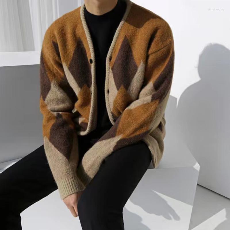 Women's Knits & Tees Knitted Cardigan Sweater Men's Korean Version Of The Trend Ins Loose All-match Casual Plaid V-neck CoatWomen's Time, Camel
Women's Knits & Tees Knitted Cardigan Sweater Men's Korean Version Of The Trend Ins Loose All-match Casual Plaid V-neck CoatWomen's Time, Camel