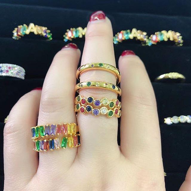 Cluster Rings Summer Women Fashion Gold Color Engagement Band Ring Pave Rainbow Colorful Cubic Zirconia CZ Classic Trendy Female JewelryClus
Cluster Rings Summer Women Fashion Gold Color Engagement Band Ring Pave Rainbow Colorful Cubic Zirconia CZ Classic Trendy Female JewelryClus