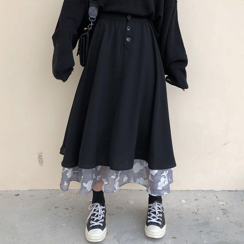 High Elastic Waist Long Skirts Woman 2022 Spring Autumn Japanese Style A-line Womens Vintage Cake (X1325), Black
High Elastic Waist Long Skirts Woman 2022 Spring Autumn Japanese Style A-line Womens Vintage Cake (X1325), Black