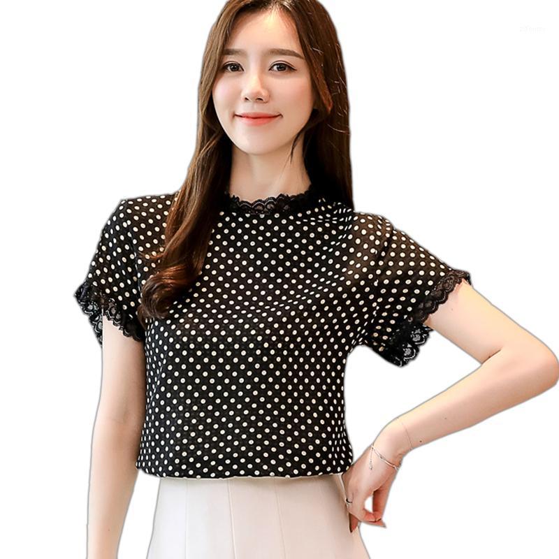 Women' Blouses & Shirts 2022 Polka Dot Printed Blouse Fashion Lace Shirt Female Summer Lady Short-sleeved Slim Women Tops, Black plaid
Women' Blouses & Shirts 2022 Polka Dot Printed Blouse Fashion Lace Shirt Female Summer Lady Short-sleeved Slim Women Tops, Black plaid