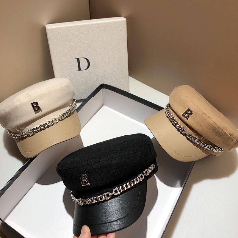Berets Military Hats Women Fashion Sailor Hat Rhinestone Chain Letter B Navy Winter Outdoor Cotton PU Leather Flat CapBerets, Black
Berets Military Hats Women Fashion Sailor Hat Rhinestone Chain Letter B Navy Winter Outdoor Cotton PU Leather Flat CapBerets, Black