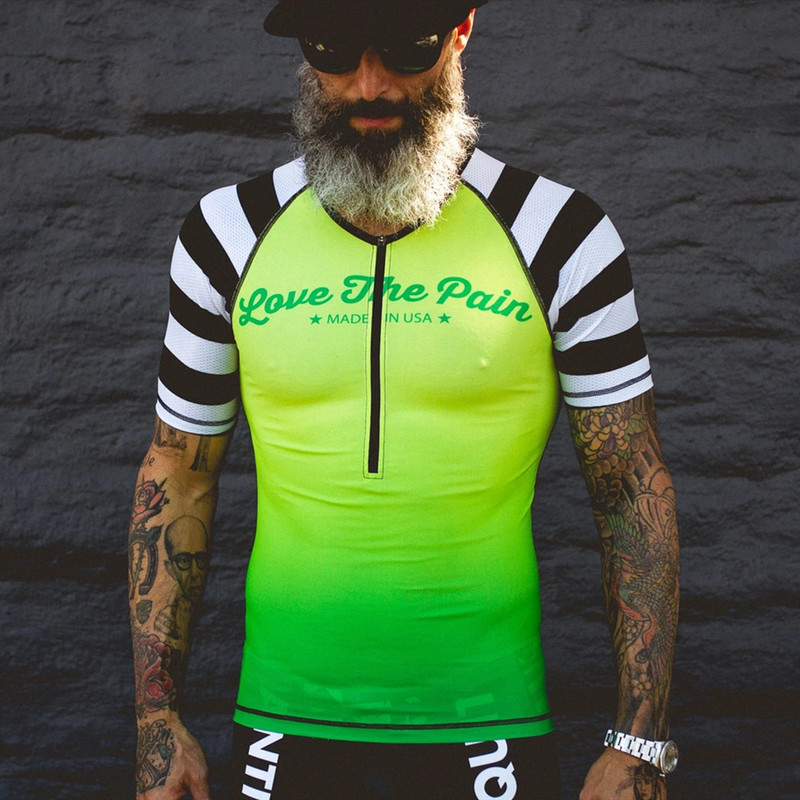 Love The Pain Men Cycling Road Bicycle Shirt Bike Quick Dry Jersey Summer Short Sleeve Breathable Maillot Ciclismo Hombre 220608