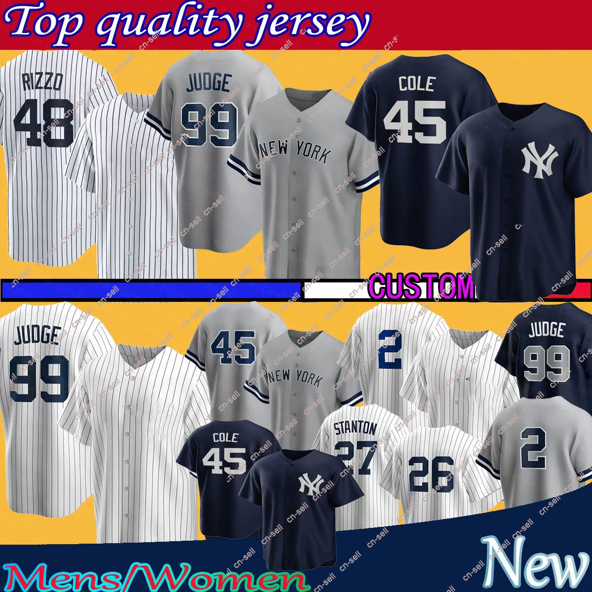 Custom Baseball Aaron Judge Jersey Josh Donaldson Anthony Rizzo Giancarlo Stanton Isiah Kiner-Falefa Hicks Nestor Cortes Montgomery Clay Holmes Mantle Yankees, Women all star
Custom Baseball Aaron Judge Jersey Josh Donaldson Anthony Rizzo Giancarlo Stanton Isiah Kiner-Falefa Hicks Nestor Cortes Montgomery Clay Holmes Mantle Yankees, Women all star