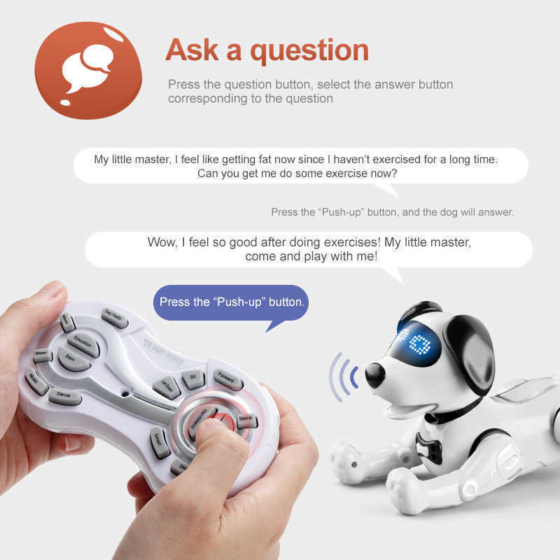 Intelligent Remote Control Programmable Touch Sensing Interactive Simulation RC Robot Electronic Dog Children' s Toy Gifts