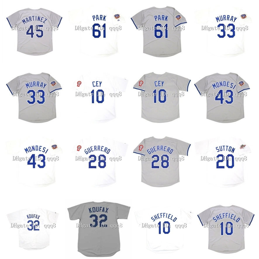 Na85 1981 Retro Chan Ho Park Jersey 32 Sandy Koufax 45 Pedro Martinez 33 Eddie Murray 10 Ron Cey 43 Raul Mondesi Pedro Guerrero Don Sutton, As pic
Na85 1981 Retro Chan Ho Park Jersey 32 Sandy Koufax 45 Pedro Martinez 33 Eddie Murray 10 Ron Cey 43 Raul Mondesi Pedro Guerrero Don Sutton, As pic