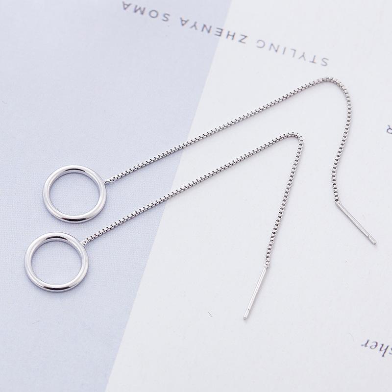 Stud DreamySky Pure Long Circle Silver Color Earrings For Women Wedding Jewelry Brincos Pendientes Drop
Stud DreamySky Pure Long Circle Silver Color Earrings For Women Wedding Jewelry Brincos Pendientes Drop