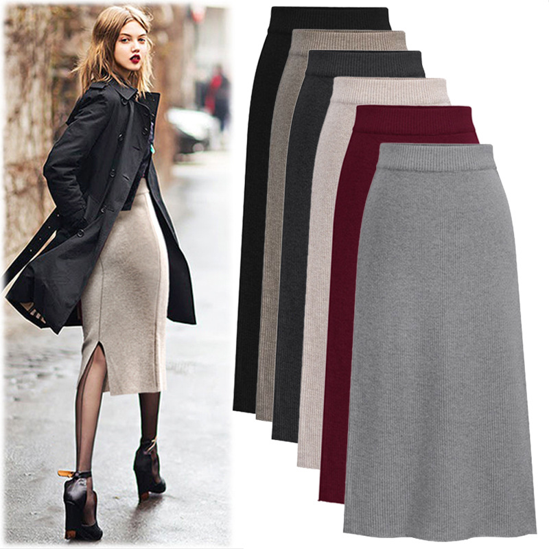 Wool skirt Women's mid length large size spring and summer woven slit hip wrap one step high waist skirt, Khaki
Wool skirt Women's mid length large size spring and summer woven slit hip wrap one step high waist skirt, Khaki